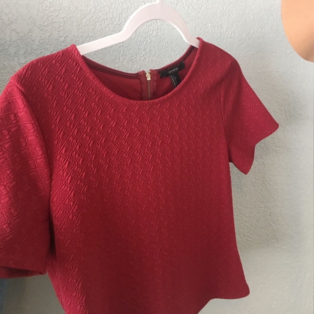Red crop top